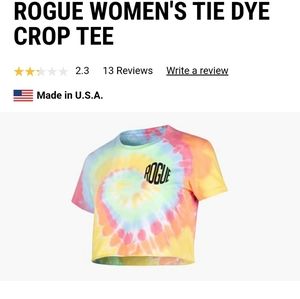 Tie Dye Rogues Crop T Shirt